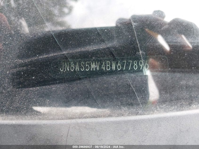 2011 Nissan Rogue S/Sv/Krom VIN: JN8AS5MV4BW677896 Lot: 39686937