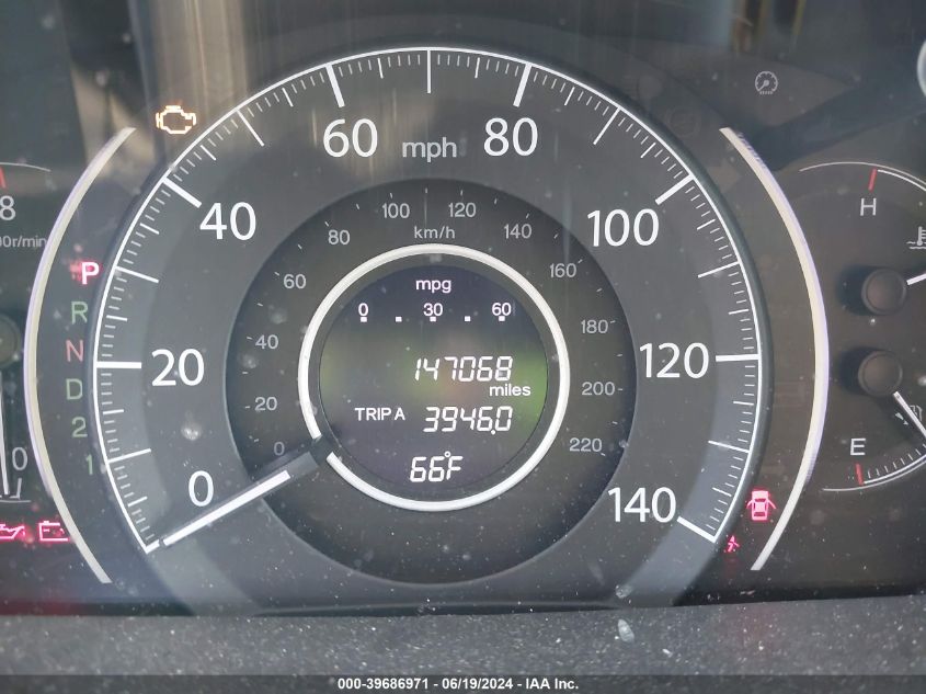 2013 Honda Cr-V Lx VIN: 5J6RM3H30DL002700 Lot: 39686971