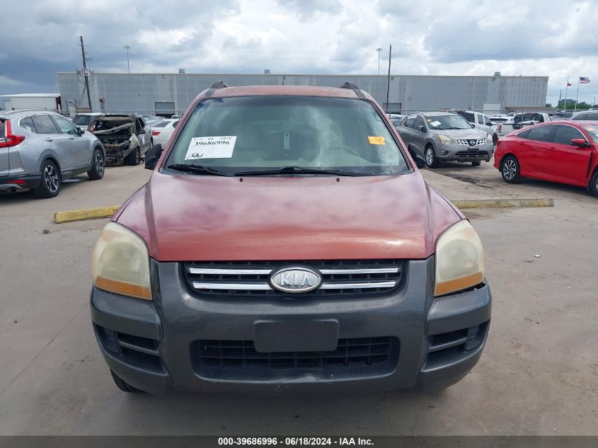 2007 Kia Sportage Lx VIN: KNDJF724877379164 Lot: 39686996