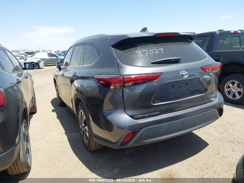 2022 Toyota Highlander Xle VIN: 5TDGZRAH8NS539516 Lot: 39687029