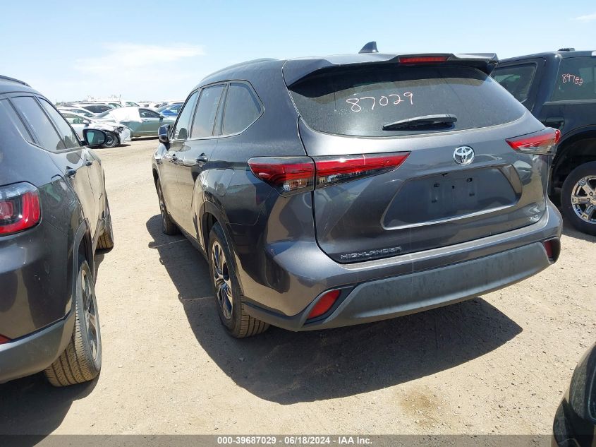 2022 Toyota Highlander Xle VIN: 5TDGZRAH8NS539516 Lot: 39687029