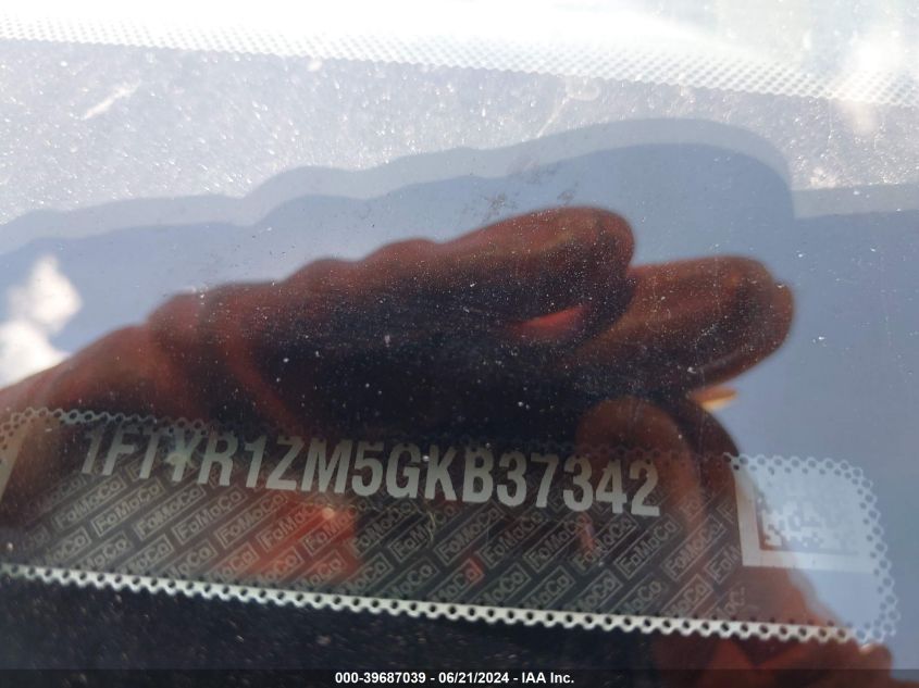 2016 Ford Transit-250 VIN: 1FTYR1ZM5GKB37342 Lot: 39687039