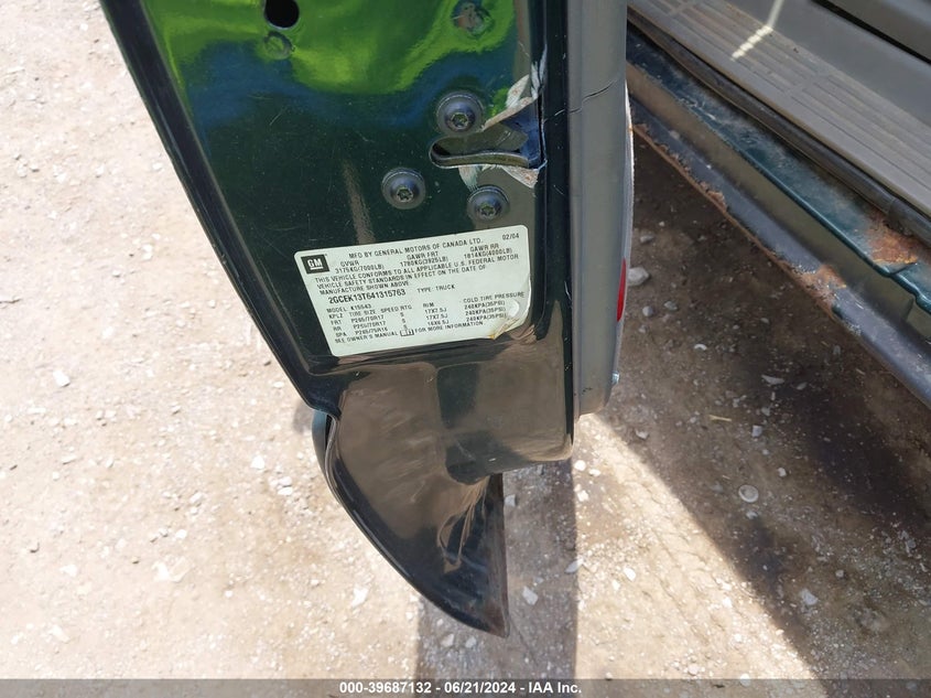 2004 Chevrolet Silverado 1500 Z71 VIN: 2GCEK13T641315763 Lot: 39687132