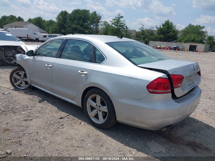 2012 Volkswagen Passat 2.5L Se VIN: 1VWBP7A35CC070289 Lot: 39687192