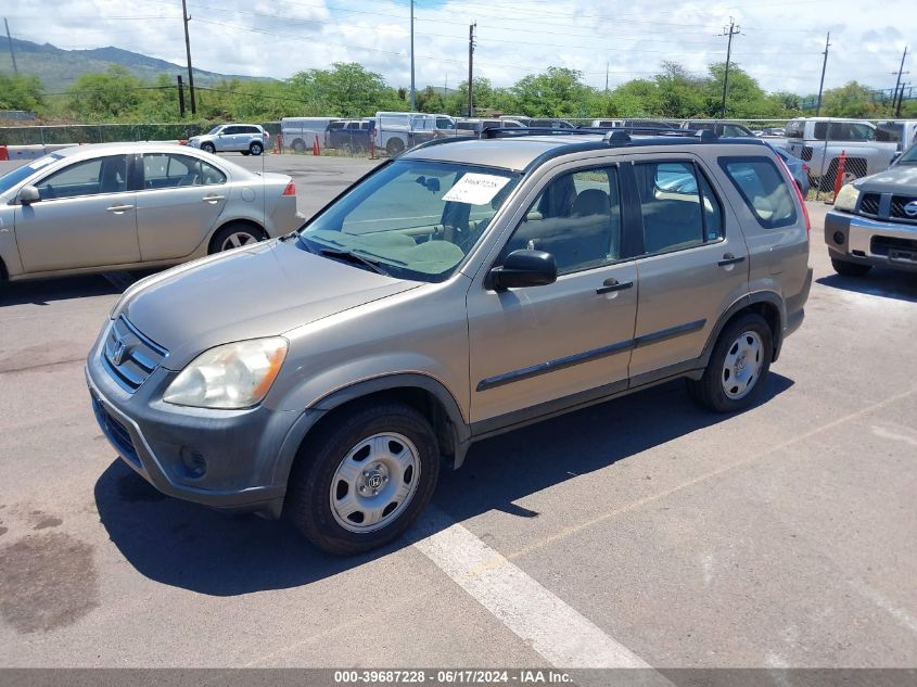 2005 Honda Cr-V Lx VIN: JHLRD685X5C012891 Lot: 39687228