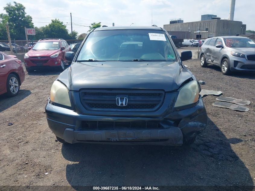 2005 Honda Pilot Ex VIN: 2HKYF184X5H536348 Lot: 39687235