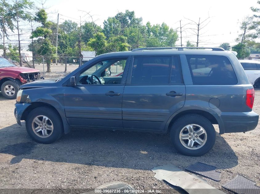 2005 Honda Pilot Ex VIN: 2HKYF184X5H536348 Lot: 39687235
