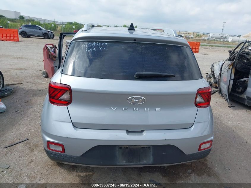 2022 Hyundai Venue Sel/Limited VIN: KMHRC8A33NU206527 Lot: 39687245