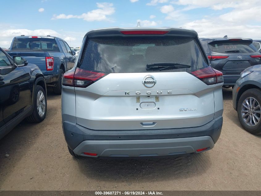 2021 Nissan Rogue Sv Intelligent Awd VIN: 5N1AT3BB1MC729751 Lot: 39687271