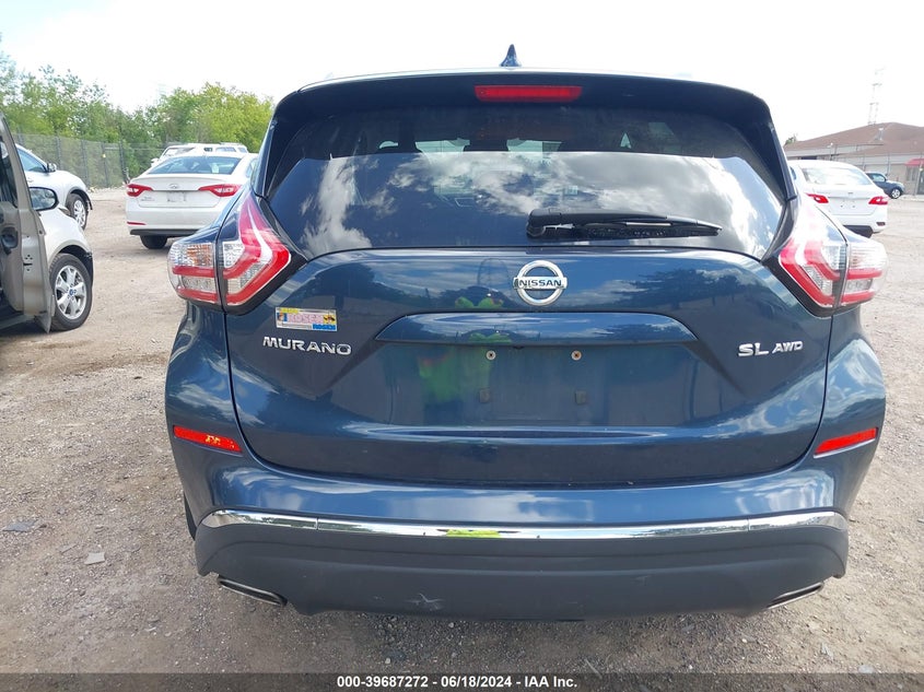 2016 Nissan Murano Sl VIN: 5N1AZ2MH2GN171346 Lot: 39687272