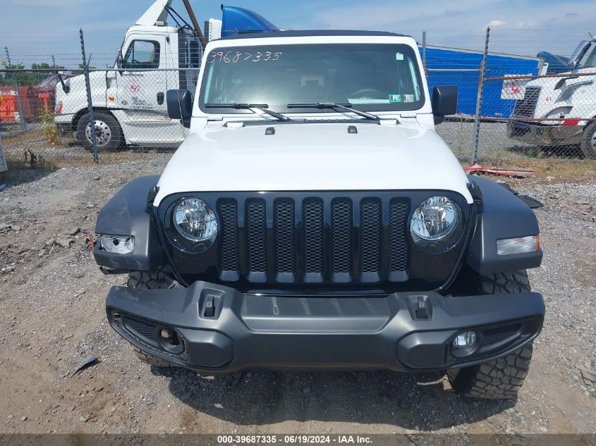 2022 Jeep Wrangler Unlimited Willys Sport 4X4 VIN: 1C4HJXDN0NW272874 Lot: 39687335