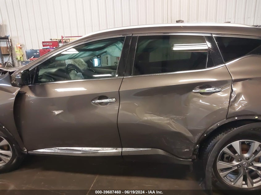 2016 Nissan Murano Sl VIN: 5N1AZ2MHXGN150390 Lot: 39687460
