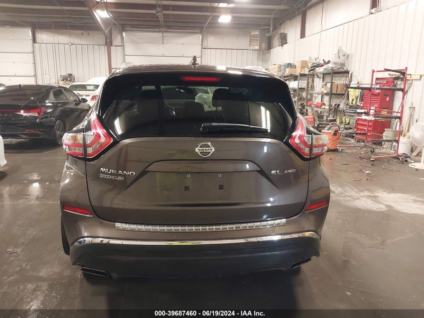 2016 Nissan Murano Sl VIN: 5N1AZ2MHXGN150390 Lot: 39687460