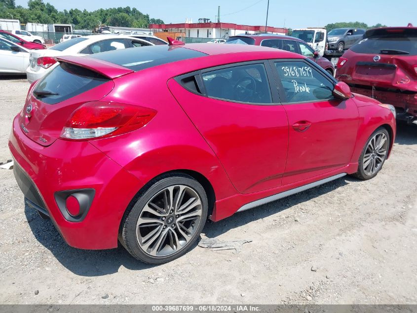 2016 Hyundai Veloster Turbo VIN: KMHTC6AE0GU293575 Lot: 39687699