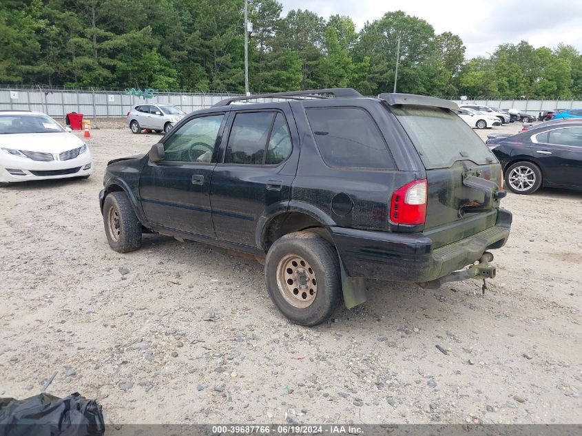 2001 Isuzu Rodeo S/Ls/Lse VIN: 4S2DM58W214344715 Lot: 39687766