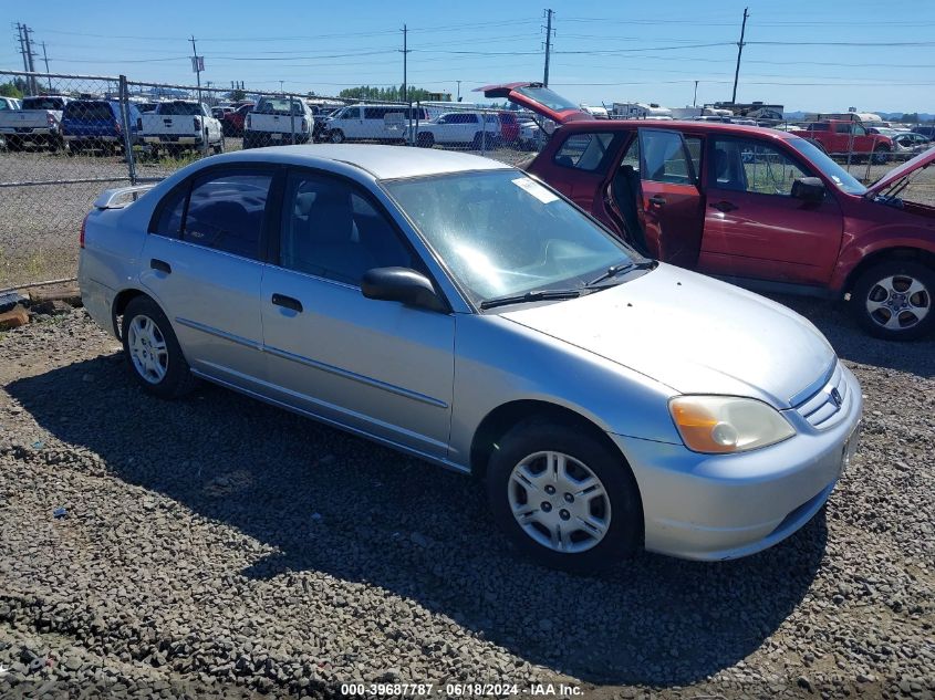 2001 Honda Civic Lx VIN: 2HGES16571H580502 Lot: 39687787