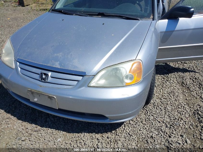 2001 Honda Civic Lx VIN: 2HGES16571H580502 Lot: 39687787