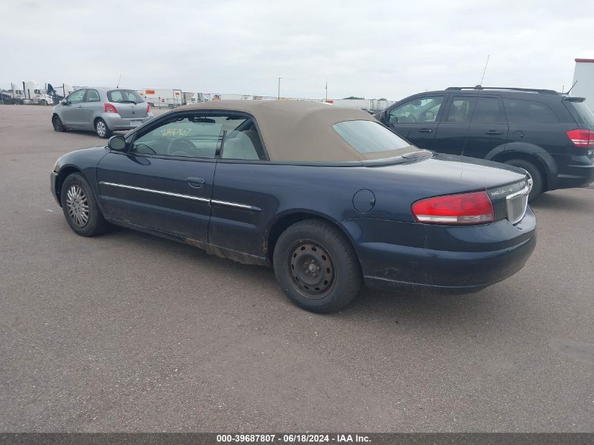 2002 Chrysler Sebring Lx VIN: 1C3EL45R92N218928 Lot: 39687807