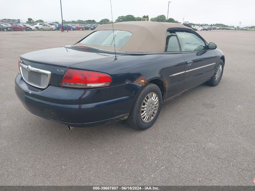 2002 Chrysler Sebring Lx VIN: 1C3EL45R92N218928 Lot: 39687807