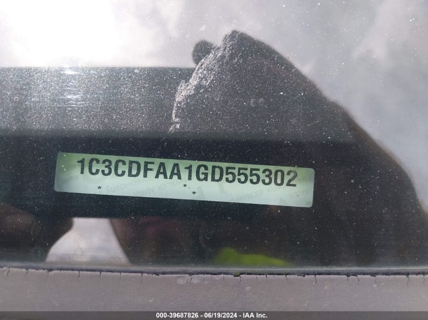 2016 Dodge Dart Se VIN: 1C3CDFAA1GD555302 Lot: 39687826