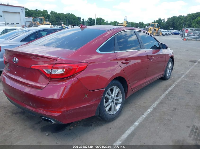 2015 Hyundai Sonata Se VIN: 5NPE24AF3FH223316 Lot: 39687829