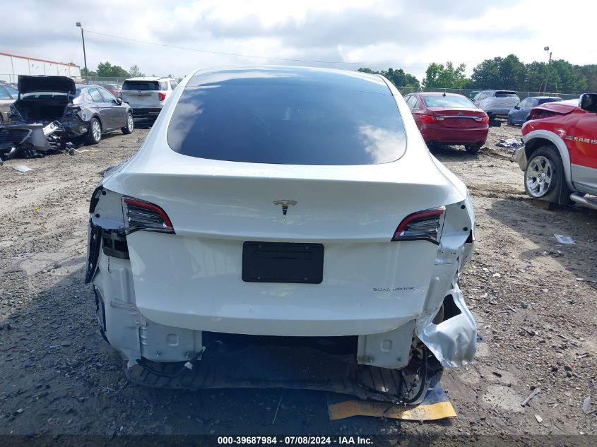 2021 Tesla Model Y Long Range Dual Motor All-Wheel Drive VIN: 5YJYGDEE3MF262628 Lot: 39687984