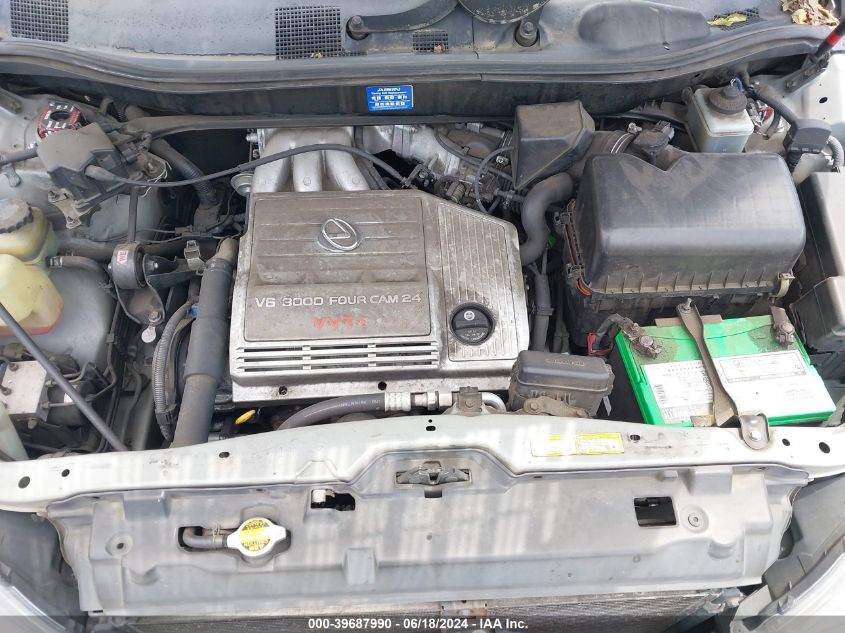 2000 Lexus Rx 300 VIN: JT6GF10U5Y0081585 Lot: 39687990