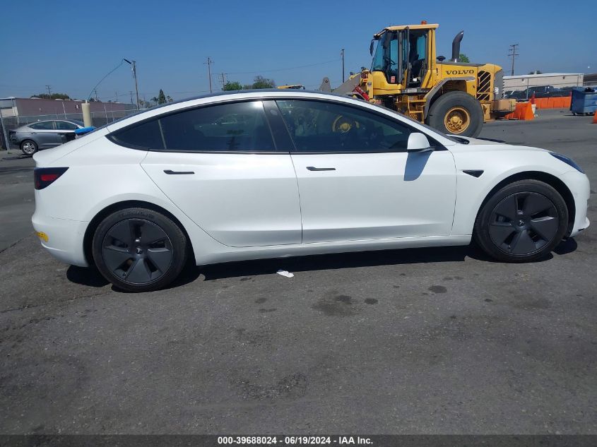 2021 Tesla Model 3 Standard Range Plus Rear-Wheel Drive VIN: 5YJ3E1EA5MF071126 Lot: 39688024