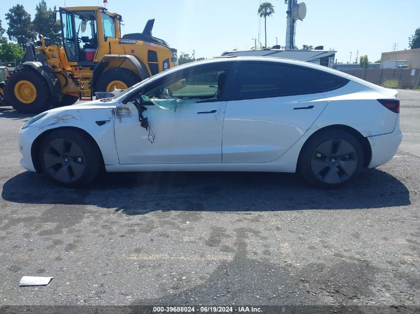 2021 Tesla Model 3 Standard Range Plus Rear-Wheel Drive VIN: 5YJ3E1EA5MF071126 Lot: 39688024