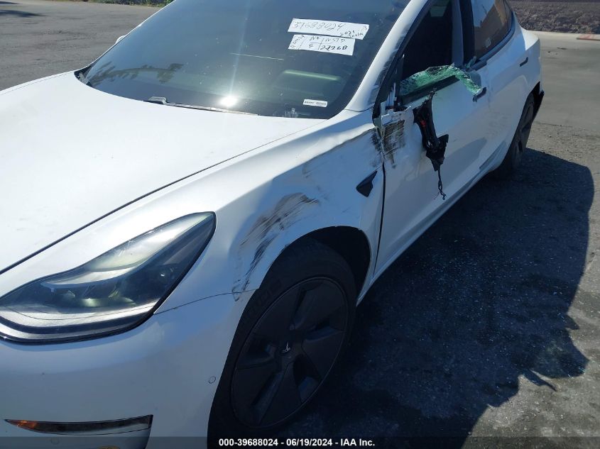 2021 Tesla Model 3 Standard Range Plus Rear-Wheel Drive VIN: 5YJ3E1EA5MF071126 Lot: 39688024