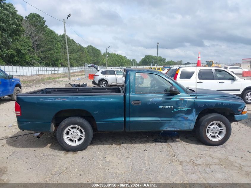 1998 Dodge Dakota Slt/Sport VIN: 1B7FL26XXWS545539 Lot: 39688150