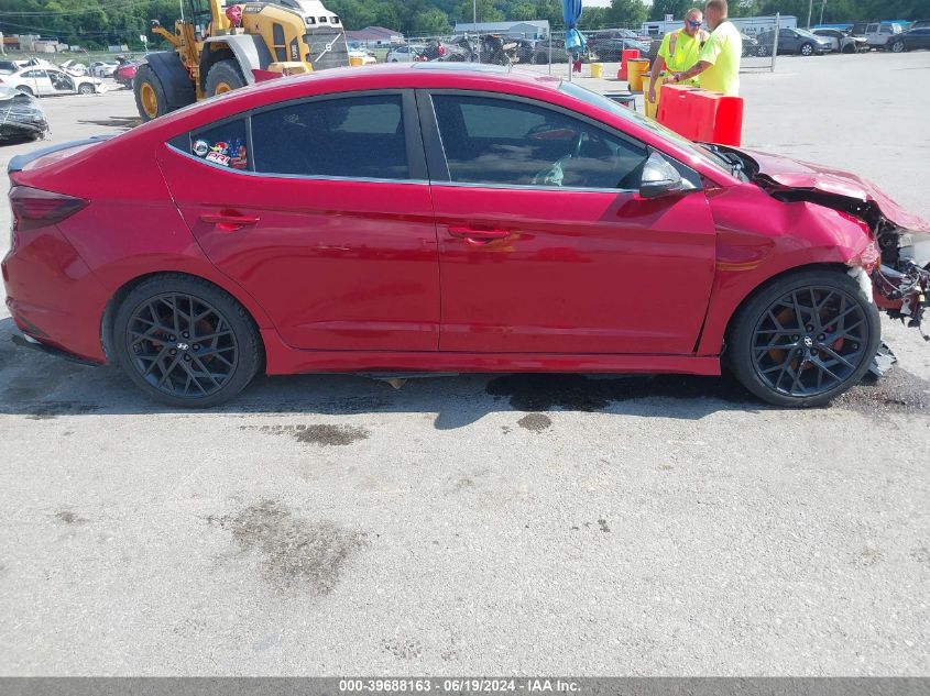 2019 Hyundai Elantra Sport VIN: KMHD04LB1KU820018 Lot: 39688163