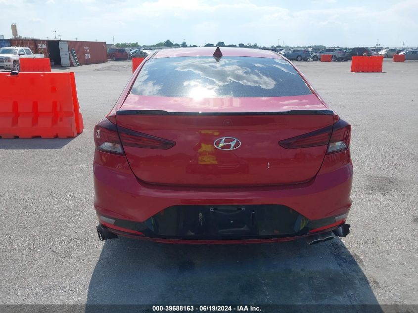 2019 Hyundai Elantra Sport VIN: KMHD04LB1KU820018 Lot: 39688163