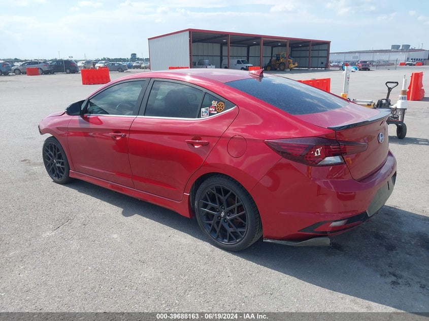 VIN KMHD04LB1KU820018 2019 HYUNDAI ELANTRA SPORT
