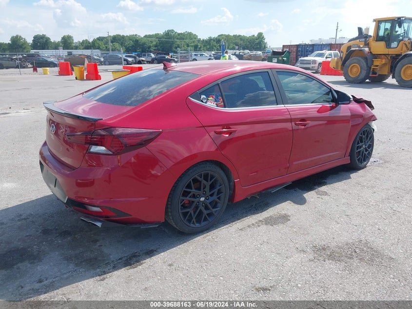VIN KMHD04LB1KU820018 2019 HYUNDAI ELANTRA SPORT