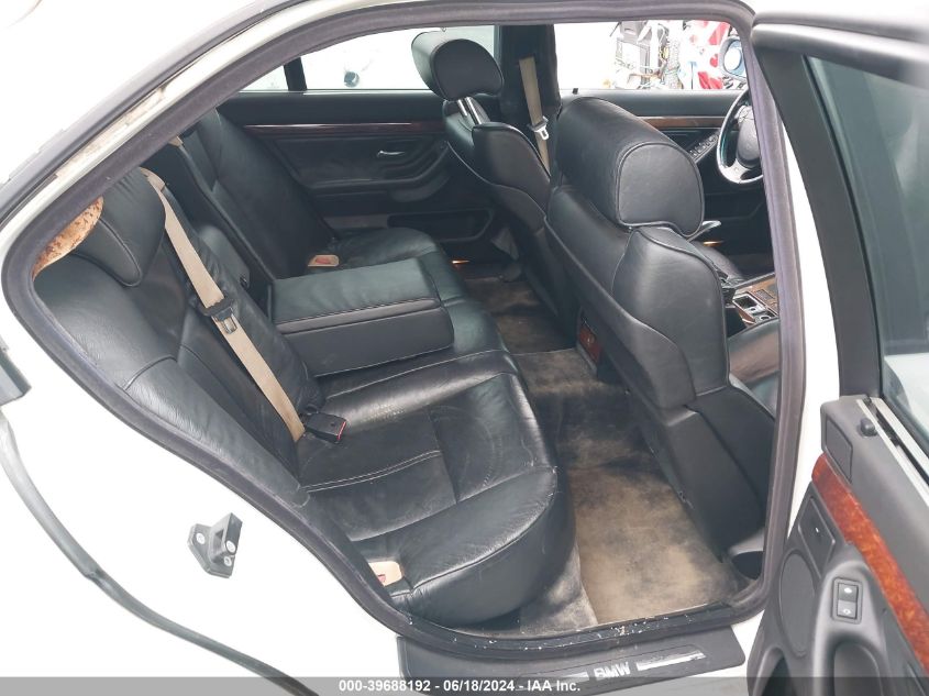 2001 BMW 740Ia VIN: WBAGG83401DN85791 Lot: 39688192