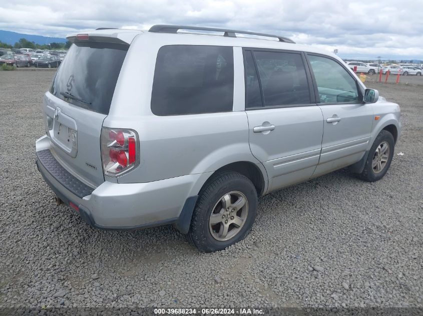 2006 Honda Pilot Ex VIN: 2HKYF18406H516322 Lot: 39688234