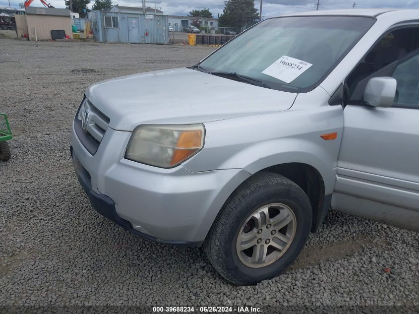 2006 Honda Pilot Ex VIN: 2HKYF18406H516322 Lot: 39688234