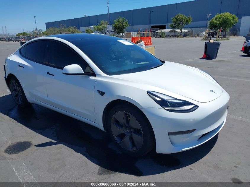 2022 Tesla Model 3 Long Range Dual Motor All-Wheel Drive VIN: 5YJ3E1EB4NF309283 Lot: 39688369