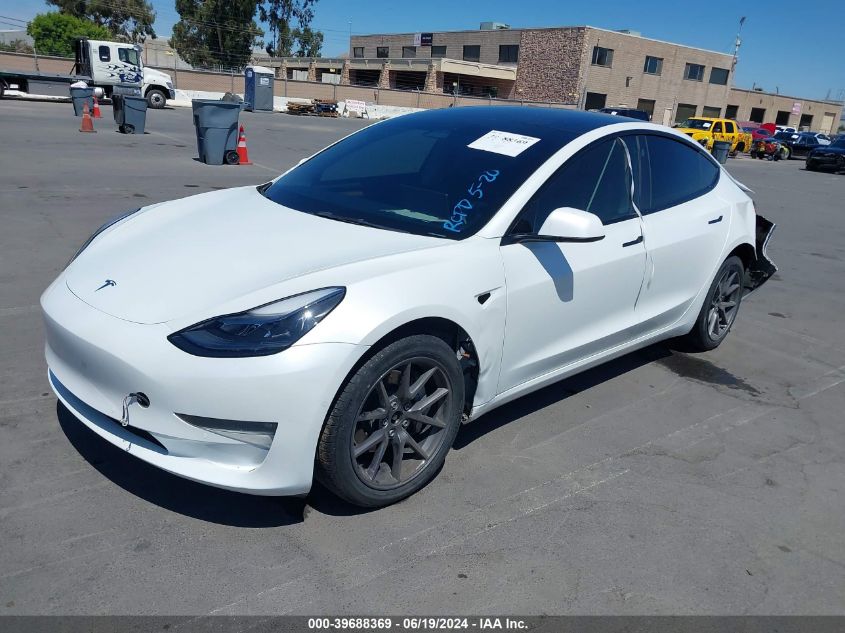 5YJ3E1EB4NF309283 2022 TESLA MODEL 3 - Image 2