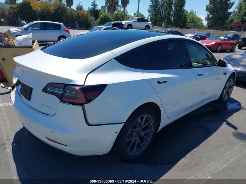 2022 Tesla Model 3 Long Range Dual Motor All-Wheel Drive VIN: 5YJ3E1EB4NF309283 Lot: 39688369