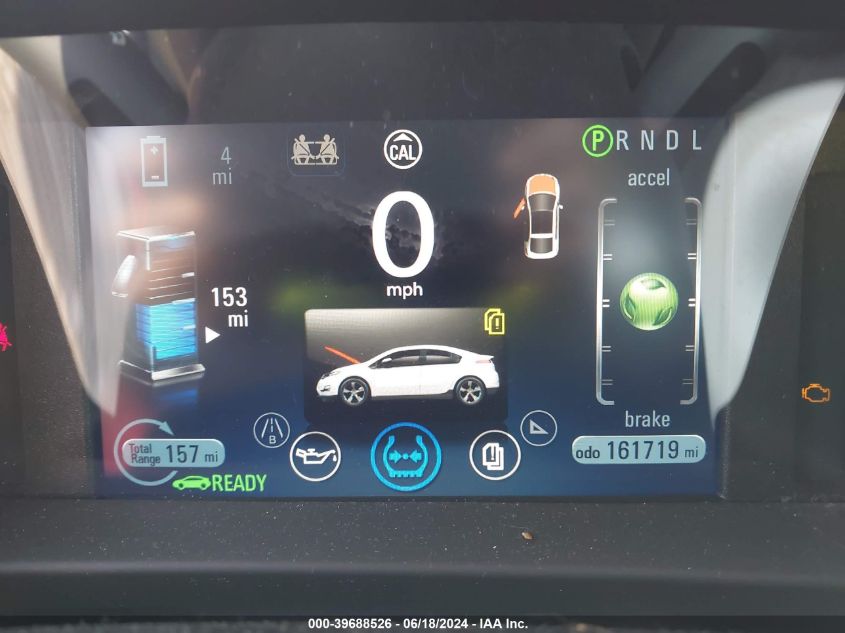 2012 Chevrolet Volt VIN: 1G1RA6E46CU101200 Lot: 39688526