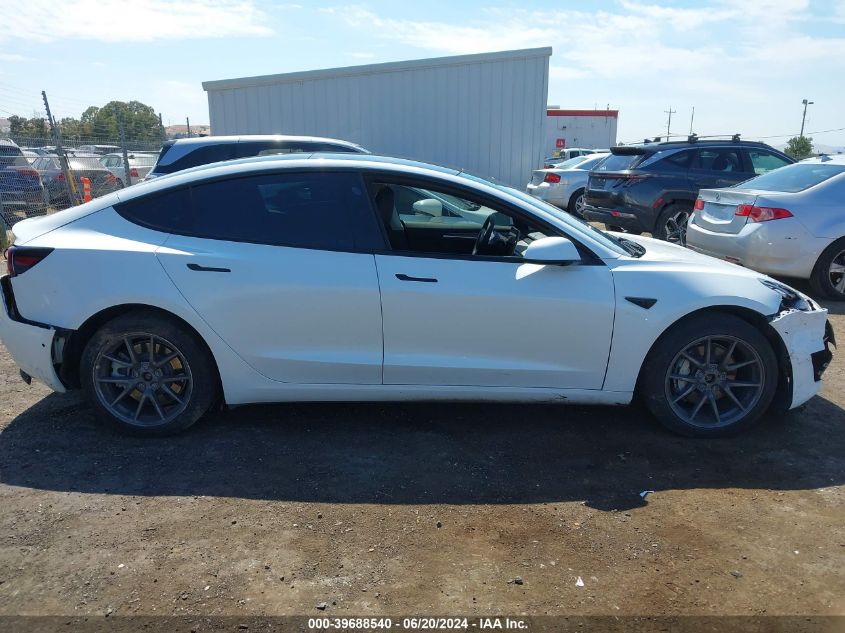 2022 Tesla Model 3 Long Range Dual Motor All-Wheel Drive VIN: 5YJ3E1EB3NF345949 Lot: 39688540