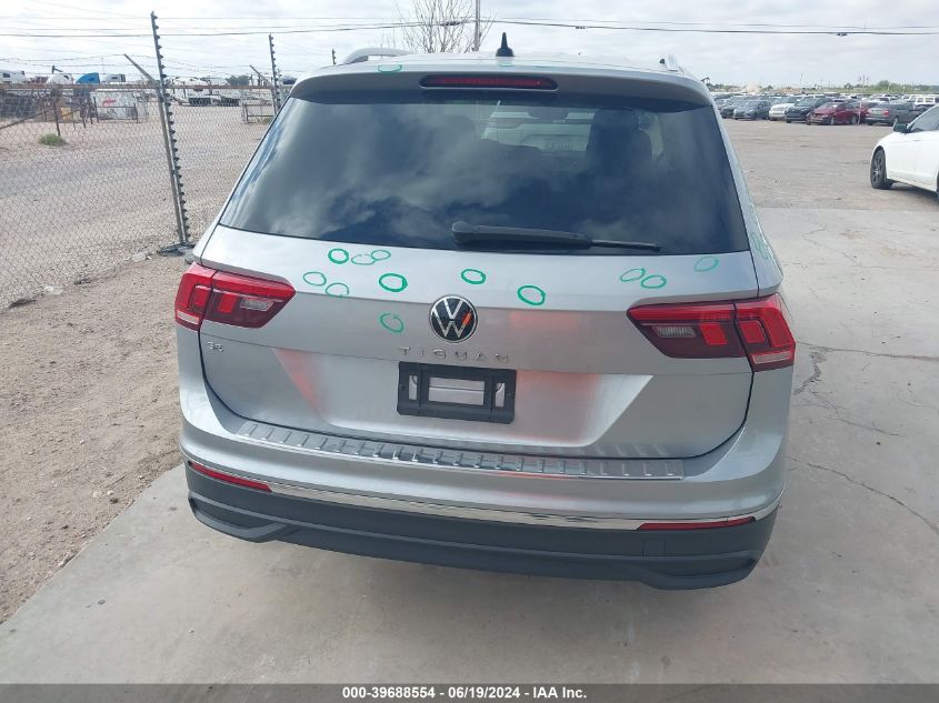 2022 Volkswagen Tiguan Se VIN: 3VV3B7AX6NM174981 Lot: 39688554