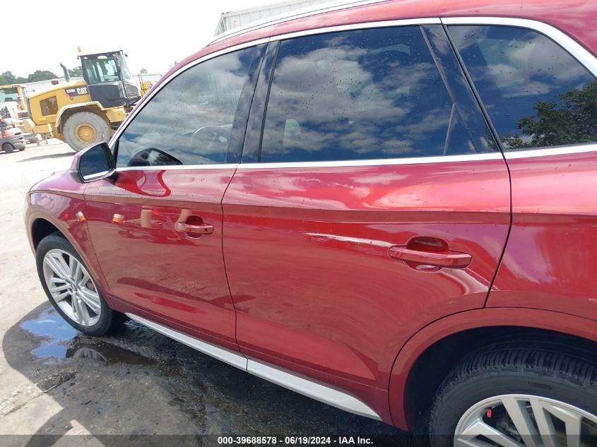 2018 Audi Q5 2.0T Premium VIN: WA1BNAFY6J2216853 Lot: 39688578