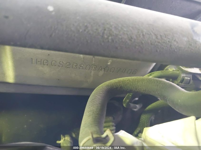 2011 Honda Accord 3.5 Ex-L VIN: 1HGCS2B80BA007406 Lot: 39688649