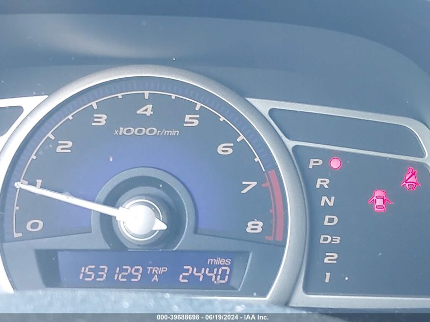 2009 Honda Civic Lx-S VIN: 2HGFA16669H331250 Lot: 39688698