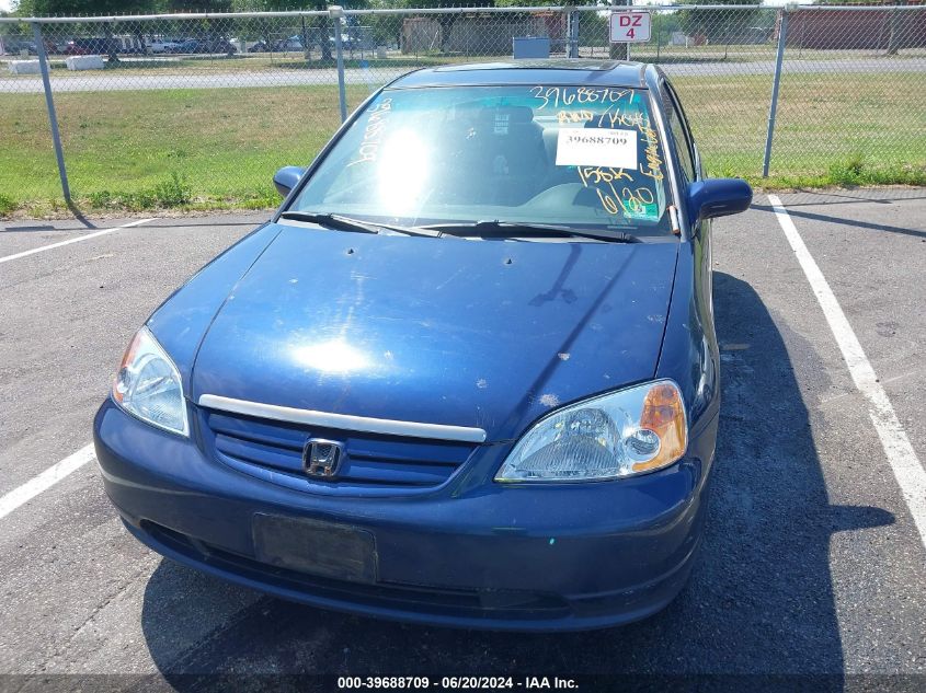 2001 Honda Civic Ex VIN: 1HGES26761L057269 Lot: 39688709