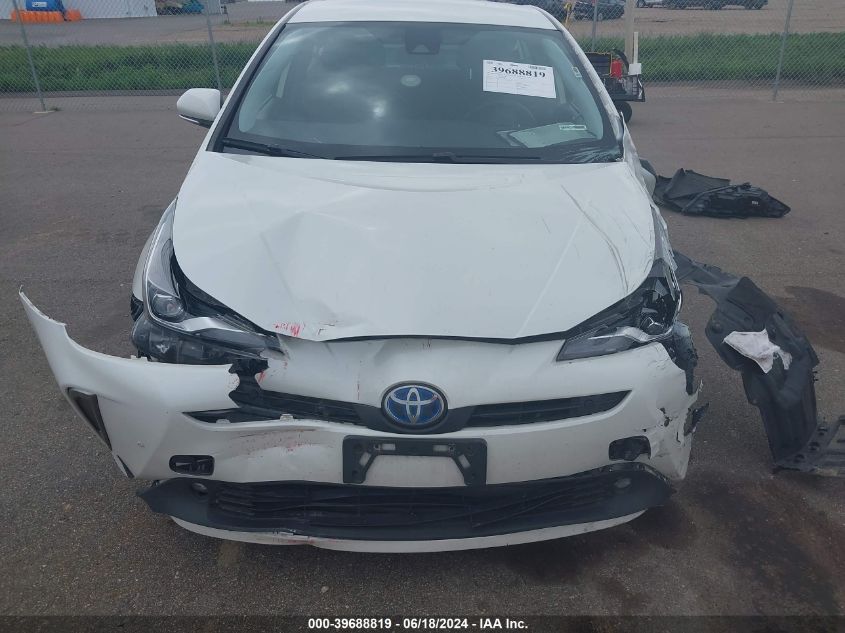 2019 Toyota Prius Le VIN: JTDL9RFU3K3010637 Lot: 39688819