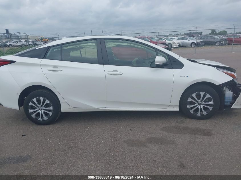 2019 Toyota Prius Le VIN: JTDL9RFU3K3010637 Lot: 39688819